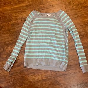 Turquoise and Gray Sweater